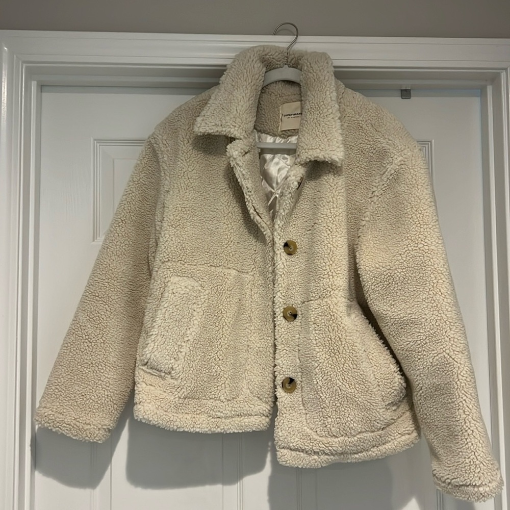Lucky Brand Faux Sherpa Teddy Bear Jacket